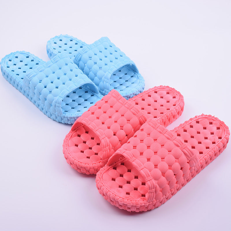 Bathroom slippers summer leakproof indoor anti skid men couple thick soft bottom plastic PVC cool slippers