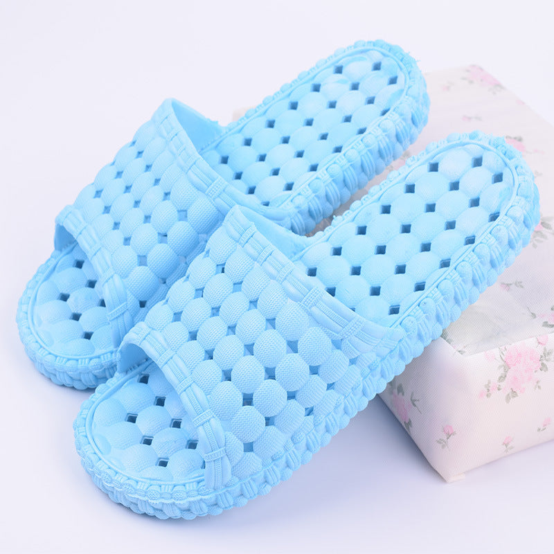 Bathroom slippers summer leakproof indoor anti skid men couple thick soft bottom plastic PVC cool slippers