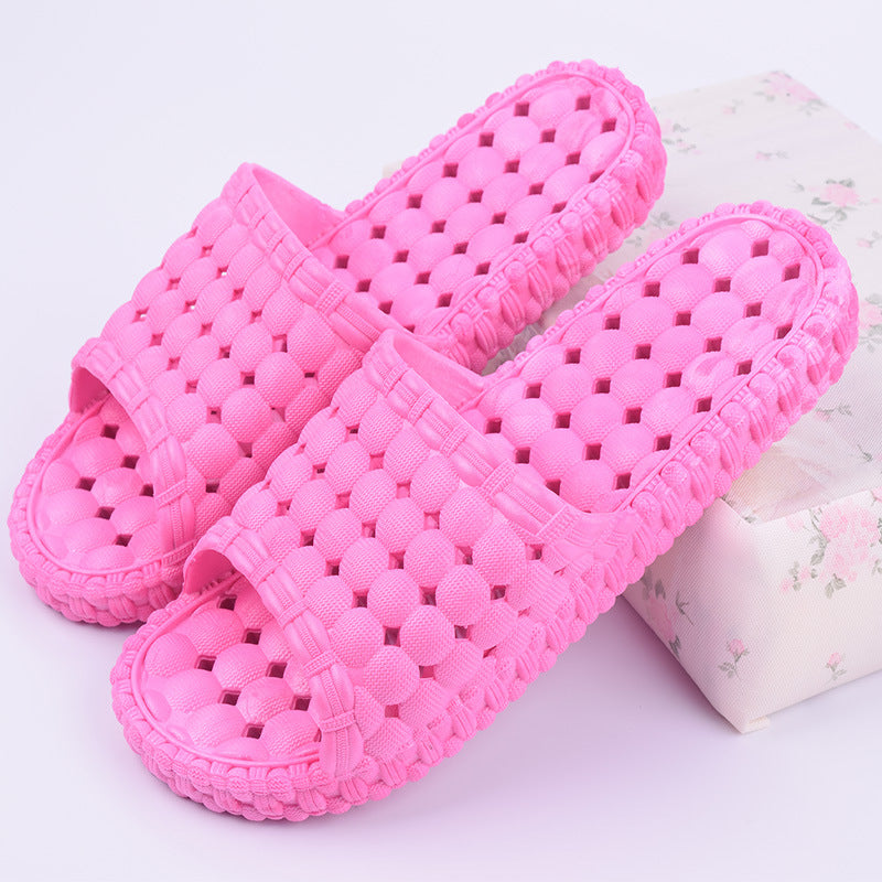 Bathroom slippers summer leakproof indoor anti skid men couple thick soft bottom plastic PVC cool slippers