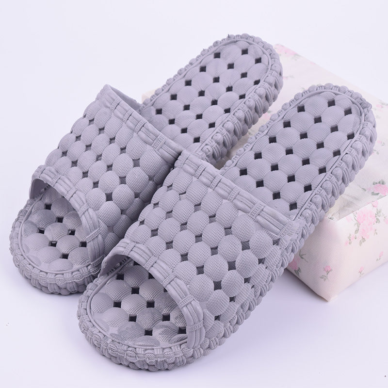 Bathroom slippers summer leakproof indoor anti skid men couple thick soft bottom plastic PVC cool slippers