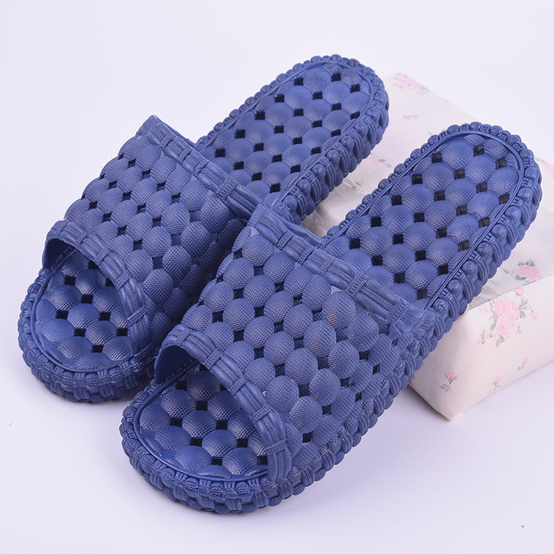 Bathroom slippers summer leakproof indoor anti skid men couple thick soft bottom plastic PVC cool slippers