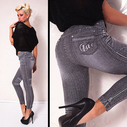 Work Out Leggings Gray Fashion Style Demin Legging Woman Leggings Trendy Super Deal Jeans Type Legging Jeans