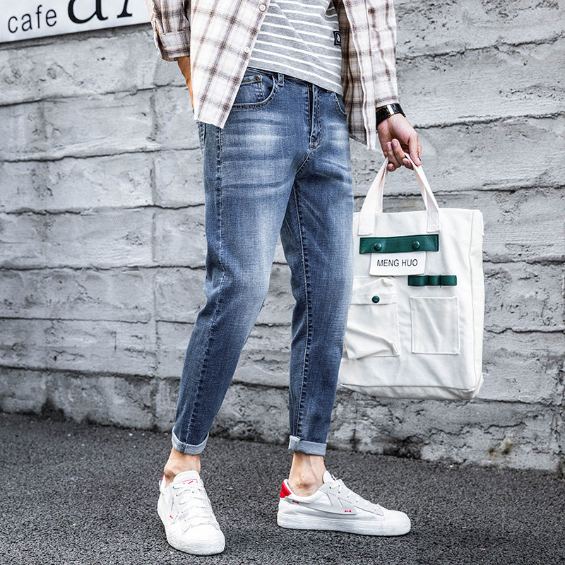 Fashion All-match Stretch Slim Fit Jeans Men