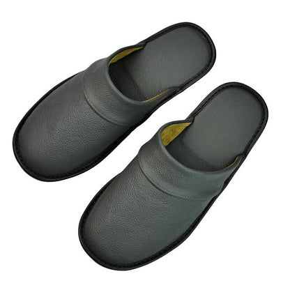 Cowhide Slippers Baotou Home Men And Women Elderly