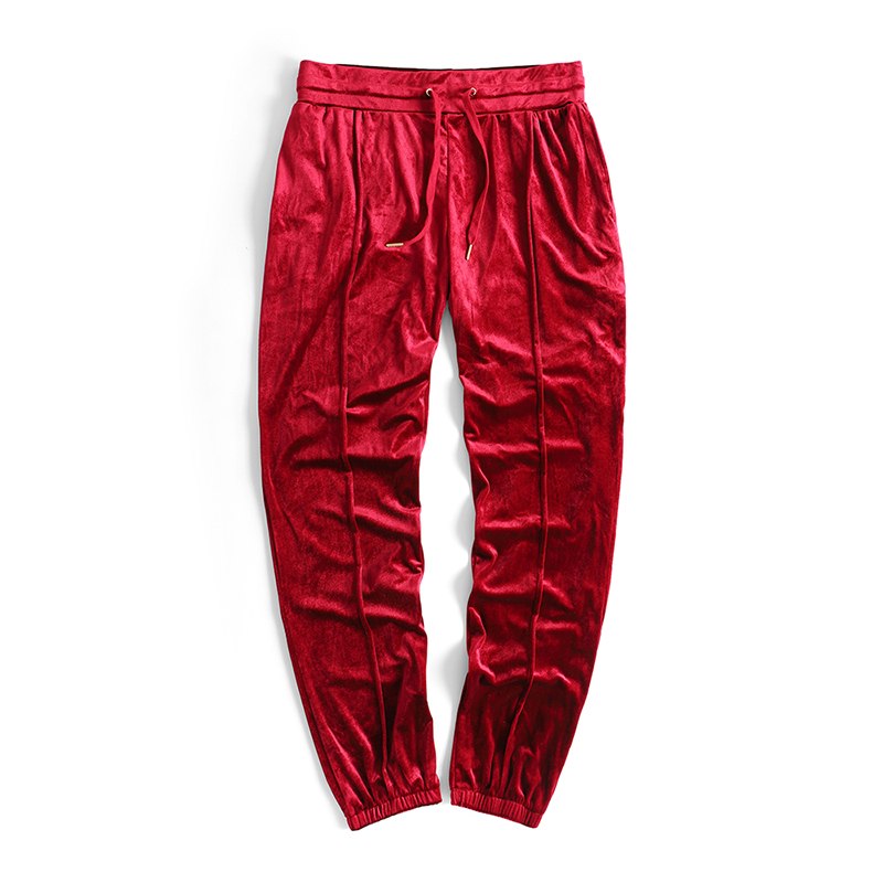 Street dance pants velvet upper body velvet casual pants high street pants pants men's pants pants sports men and women