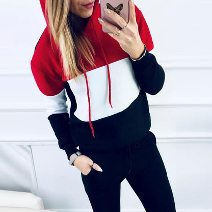 Women's Sportswear Women's Sportswear Fashion Autumn Hooded Casual Suit Tracksuit Women