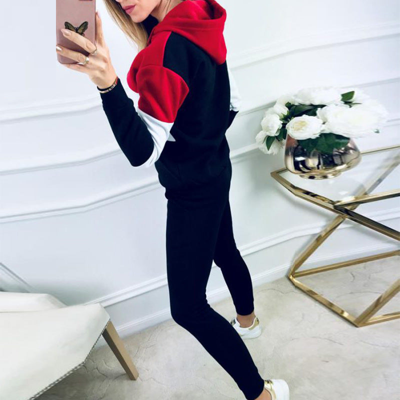 Women's Sportswear Women's Sportswear Fashion Autumn Hooded Casual Suit Tracksuit Women