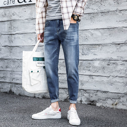 Fashion All-match Stretch Slim Fit Jeans Men