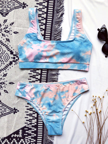 2022/2023 Sexy Tie-dye Print Bikini Women Bikini Set Push Up Swimsuit Female Biquini Brazilian Bathing Suits Beach Wear Swimming Suit