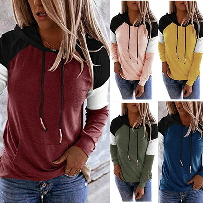 Loose colored women's hoodies