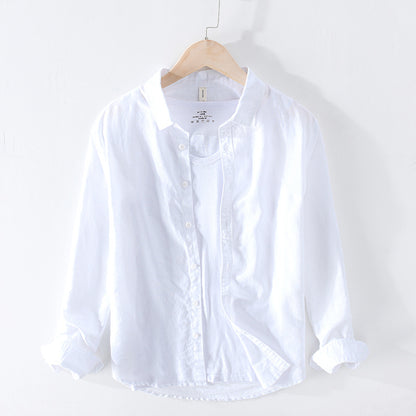 Cotton linen shirt men