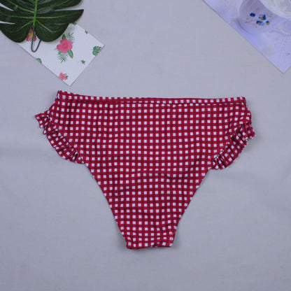 Sexy Plaid Bikini 2021 Red Green Plaid Bathing Suits