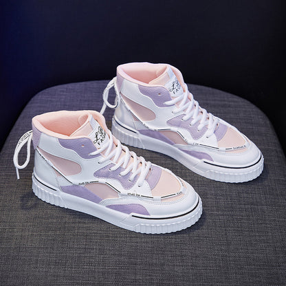 High Top White Shoes Women Flat Running Shoes Women