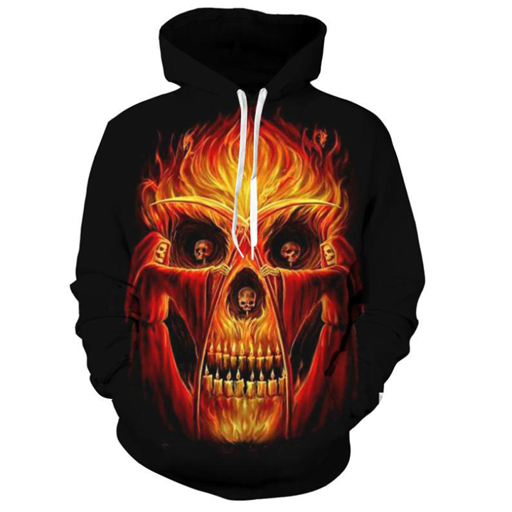 Printed Hoodies, Custom design, Skull Printed Hoodies