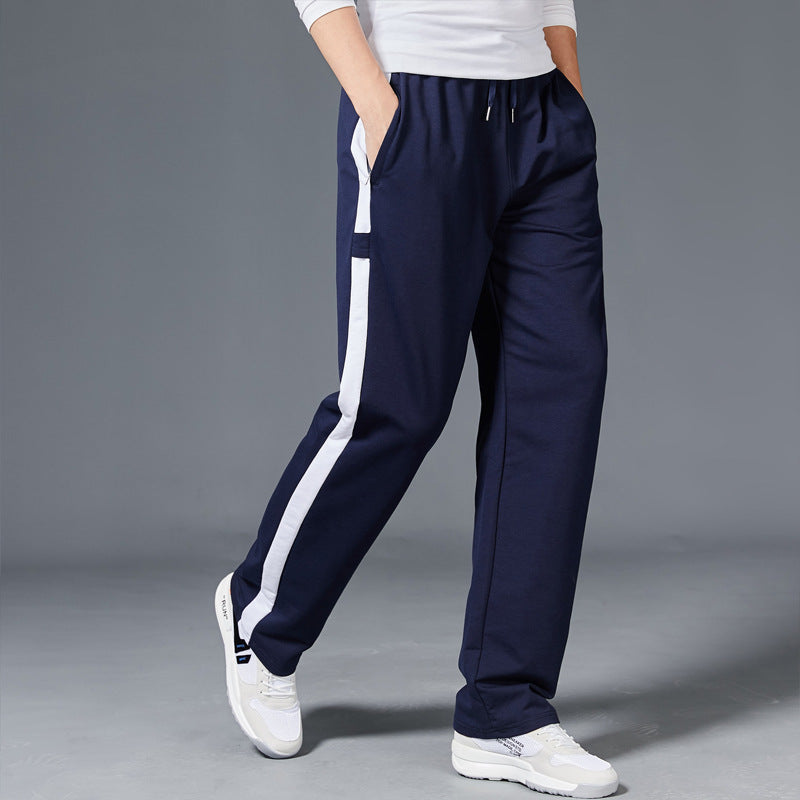 Men Loose Sport Running Stripe Sweatpants Fitness Training