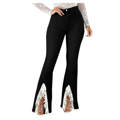 2022 Summer Slim Fit Flared Denim Pants for Women