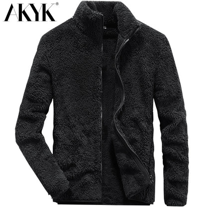 Autumn and Winter Outdoor Leisure Shell Jacket Men's Jacket Fleece-Lined Thickened Two-Piece Suit Top Loose Large Size Multi-Pocket Jacket