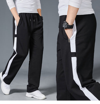 Men Loose Sport Running Stripe Sweatpants Fitness Training