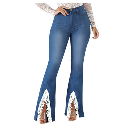 2022 Summer Slim Fit Flared Denim Pants for Women