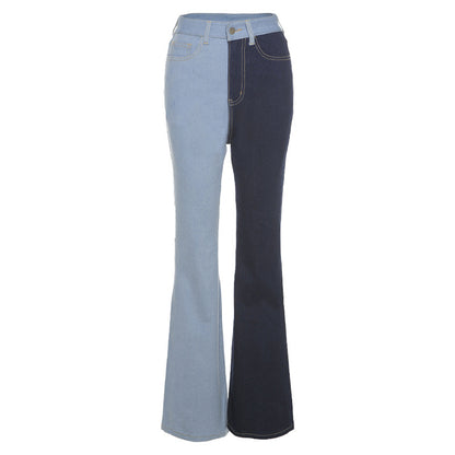 High-Waist Straight-Leg Casual Jeans