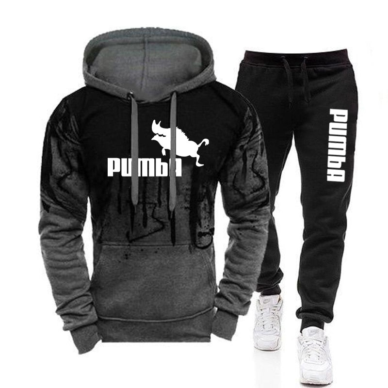 2023 Hot Sale Mens New Tracksuit Hoodies and Black Sweatpants High Quality Male Dialy Casual Sports Jogging Set Autumn Outfits