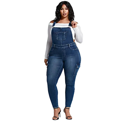 Women's Popular Plus Size Denim Overalls