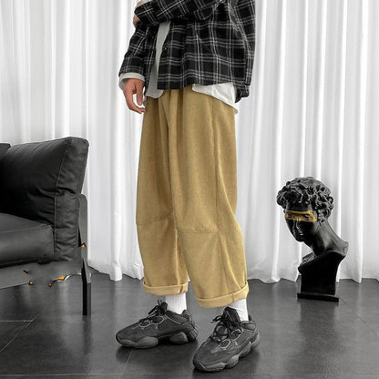 LAPPSTER Men Wide Leg Harem Joggers Pants