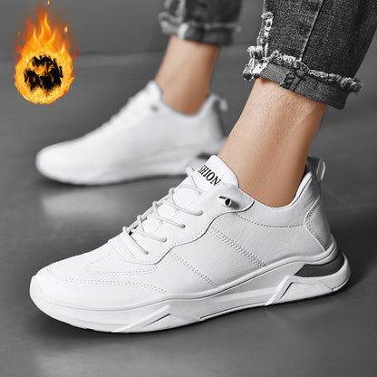 Sneakers Leather Round Toe Fashion Shoes Men