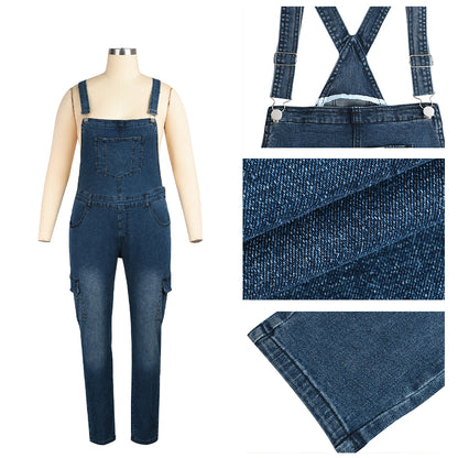 Women's Popular Plus Size Denim Overalls