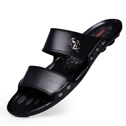 Men's Slippers Outer Wear New One-word  Slippers For Men