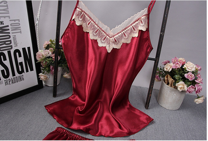 Pajamas Women Spring And Autumn Sexy Four Piece Suit