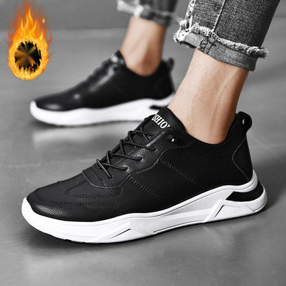 Sneakers Leather Round Toe Fashion Shoes Men