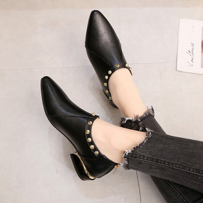 New Style Pointed Rivet Fashion Casual Single Shoes Women