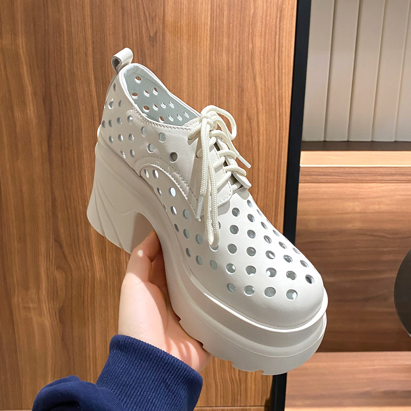 Women Leather Waterproof Platform Fashion Shoes